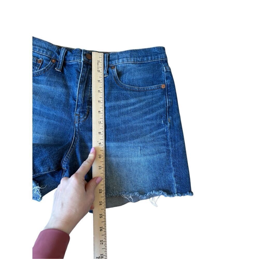 Madewell High Rise Denim Shorts 29 Cut Off Blue - Picture 5 of 9
